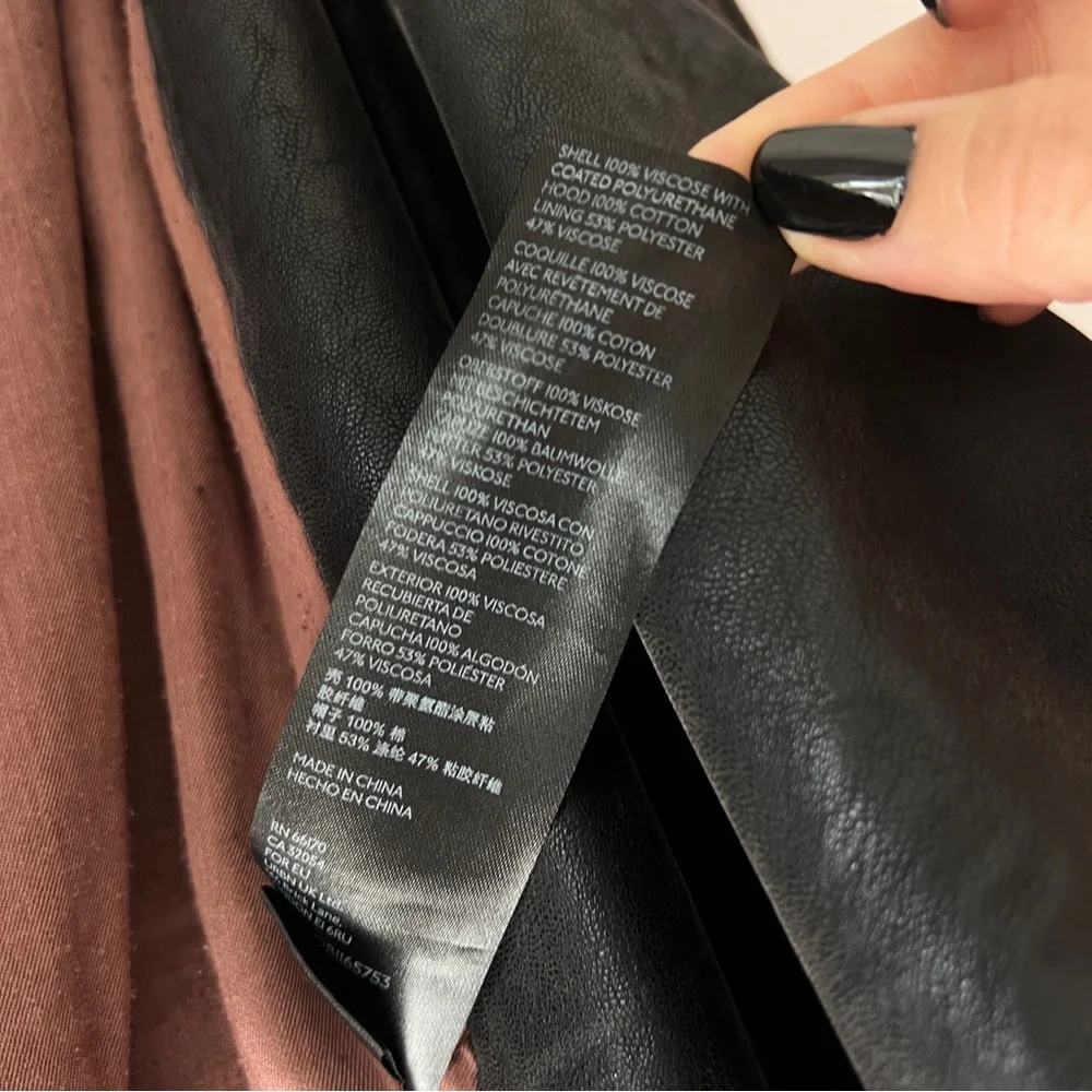 Free People hooded vegan leather jacket - Picture 8 of 8